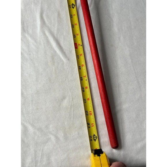 RARE Vintage Broom Stick Riding Horse Pony Plush Toy 40s Red white-Green Hair - Picture 7 of 9